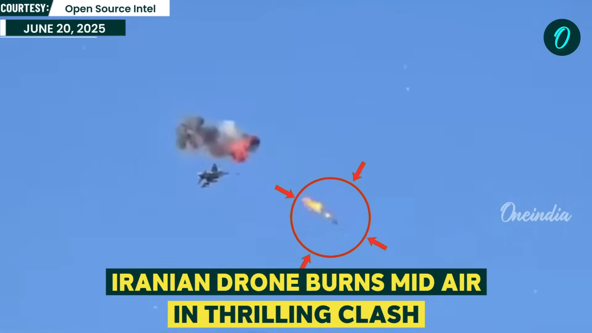 Israeli F-16 vernietigt Iraanse drone in spectaculaire luchtaanval